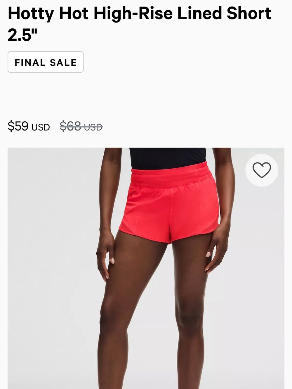 lululemon athletica Girls' Active Shorts - Red and Heather Gray - Picture 15 of 15
